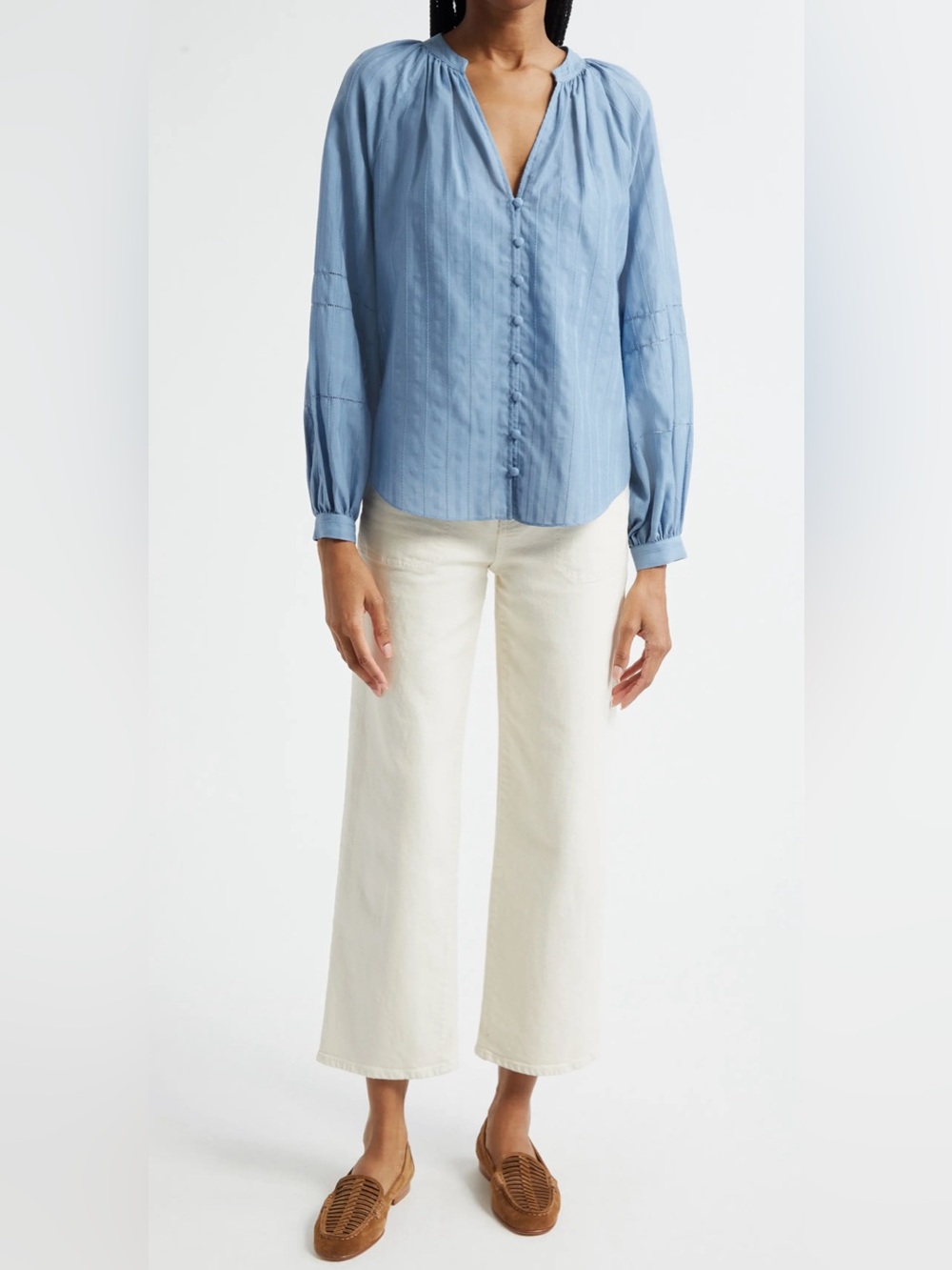 Verónica Beard Ailani Top color river blue size 2